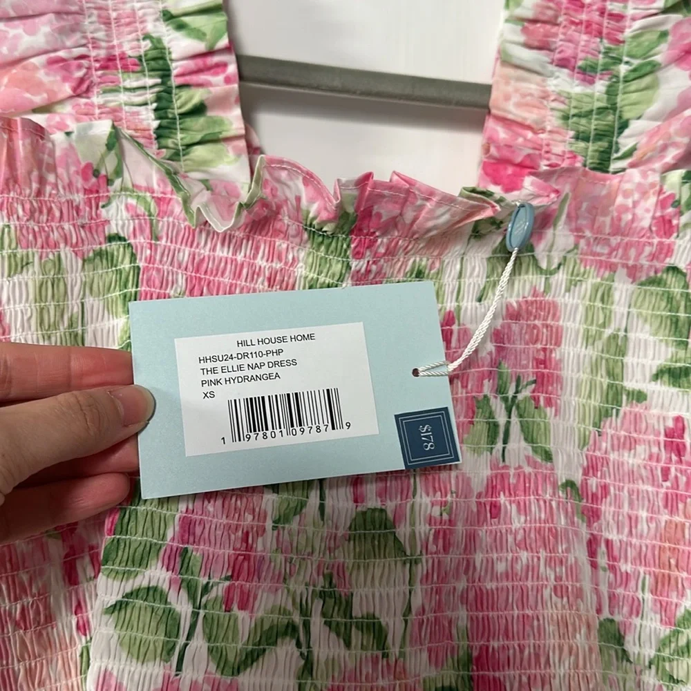 Hill House Ellie Nap Dres Nantucket Pink Hydrangea Size XS NWT - Picture 2 of 8